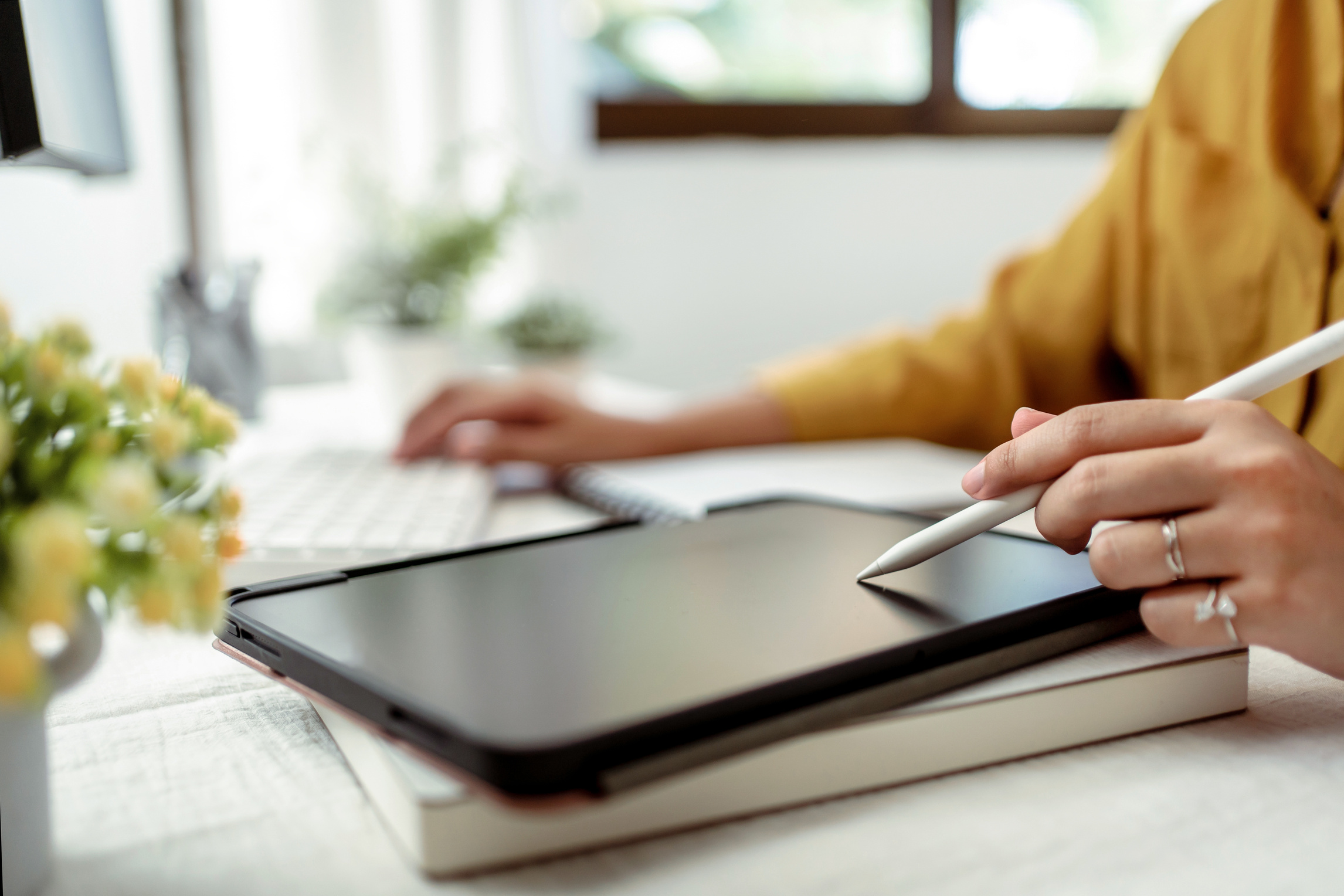 Creative Designer Drawing on Digital Tablet